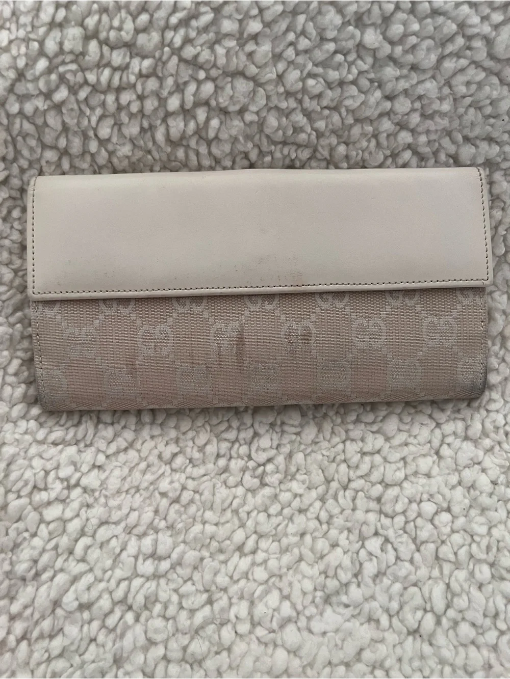Gucci GG Beige Canvas Vintage Continental Wallet w/ Horsebit Accent - Picture 3 of 8